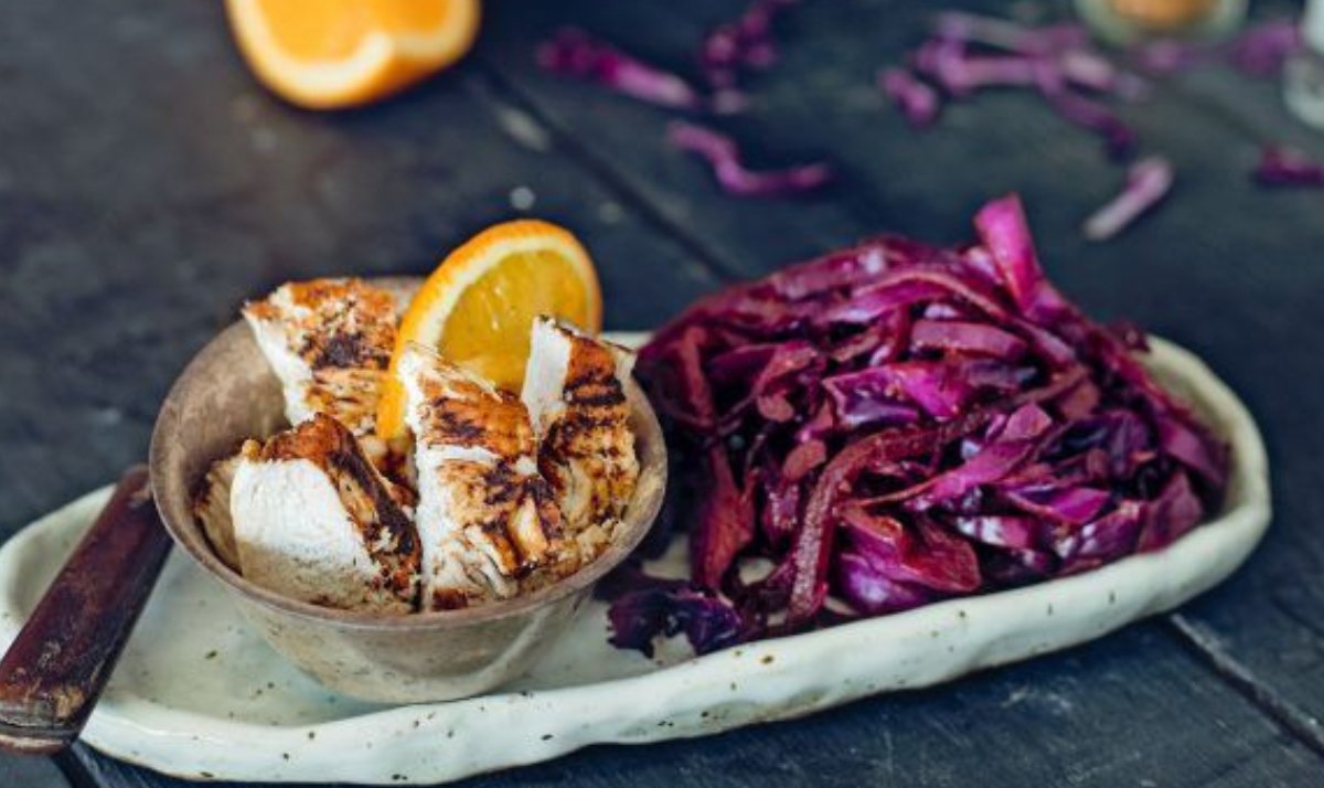 Chicken with Orange Cabbage Salad - SLIMTOX