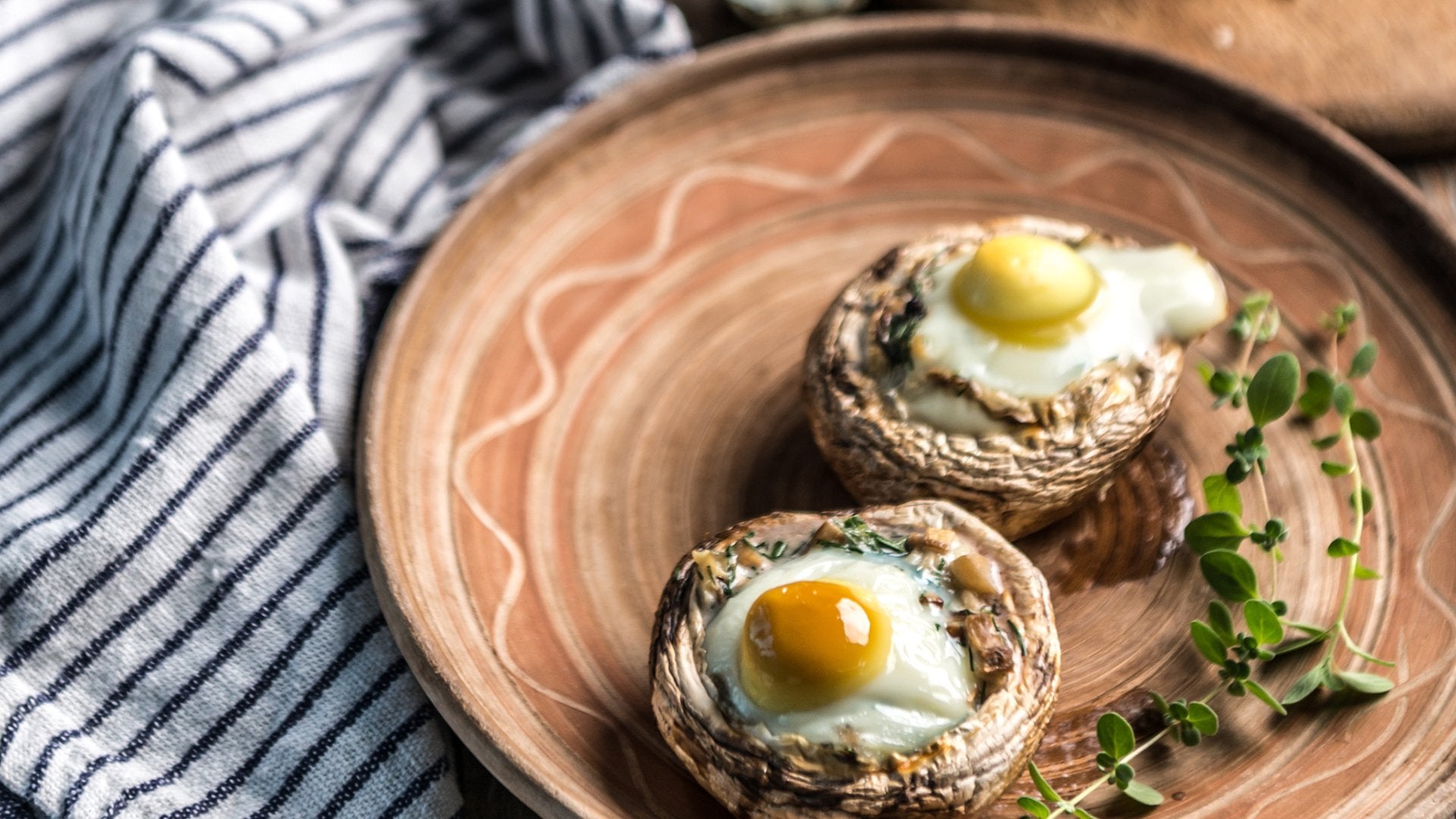 Baked Egg Mushroom Cups - SLIMTOX