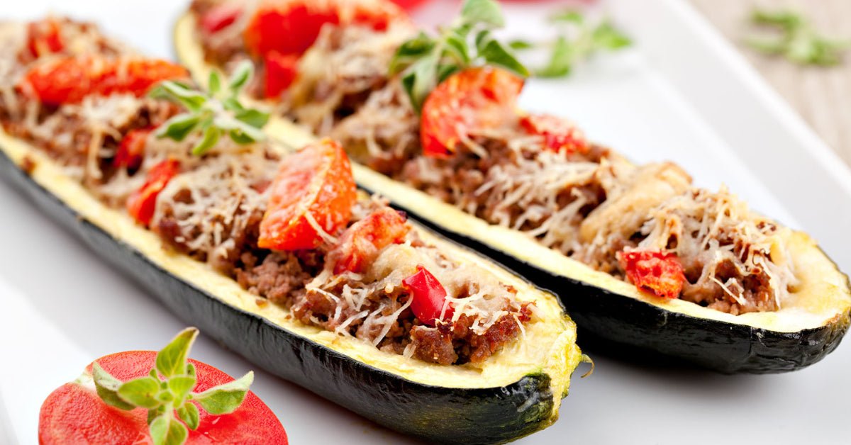 Stuffed Zucchini Boats - SLIMTOX